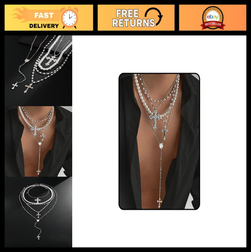 Set collana croce stratificata - collana,