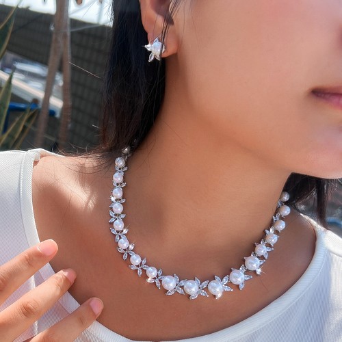 Collana orecchino perle - collana, e