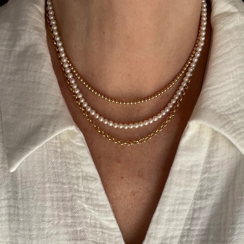 Collana girocollo perle tonde