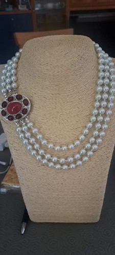 Collana donna giri perle - di,