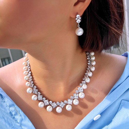 Collana tennis perle - , placcate