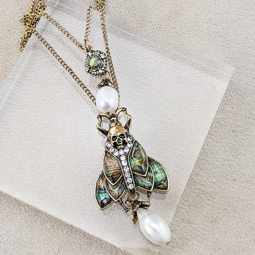 Collana doppio strato falena - collana,