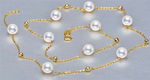 Collana perle oro - di, in