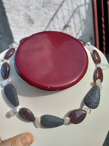 Collana girocollo pietre - collana,