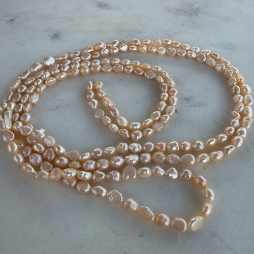 Collana perle rosa pesca - collana,