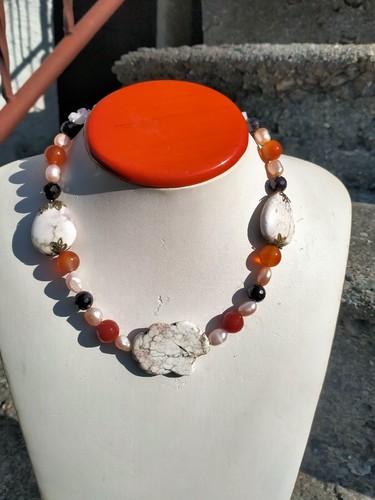 Collana girocollo pietre - collana,