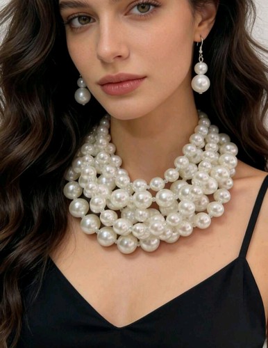 Elegante set collana bavaglino - collana,