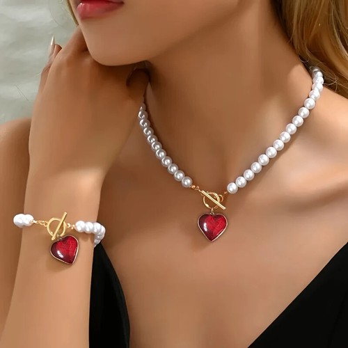 Collana braccialetto perle - e,