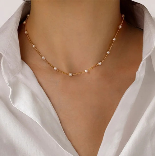 Collana perle finte - di,